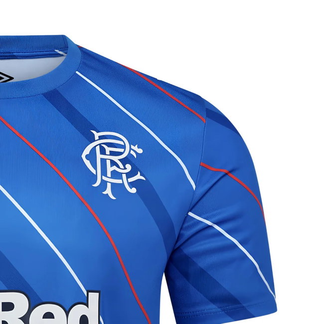 2025-2026 Rangers Home Pre Match Short Sleeve Tee (Lapis Blue) (Moore 47)-SoccerKits Hub | Buy Soccer Jerseys Online
